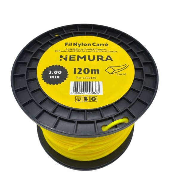 Fil Débroussailleuse Carré Ø: 3,00mm, L: 120m
