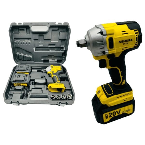 Clé à choc sans fil 20V NEMURA 400Nm + 2 Batteries 3Ah + chargeur rapide