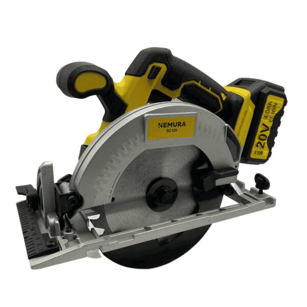 Scie Circulaire sans fil 20V brushless NEMURA + Batterie 4Ah + Chargeur rapide
