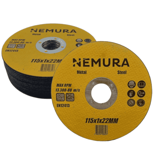 Lot de 25 disques à tronçonner 115mm pour le métal (115 X 1.0 X 22.2MM)