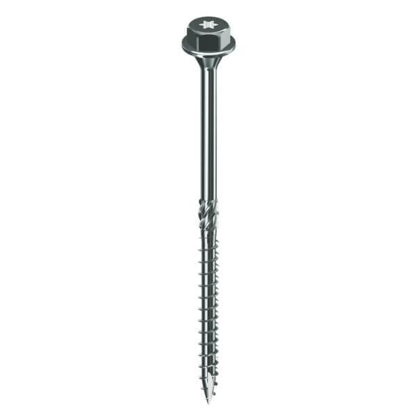 Meilleur prix Lot de 25 tirefond 10x200mm acier zingué tête hexagonale torx en solde