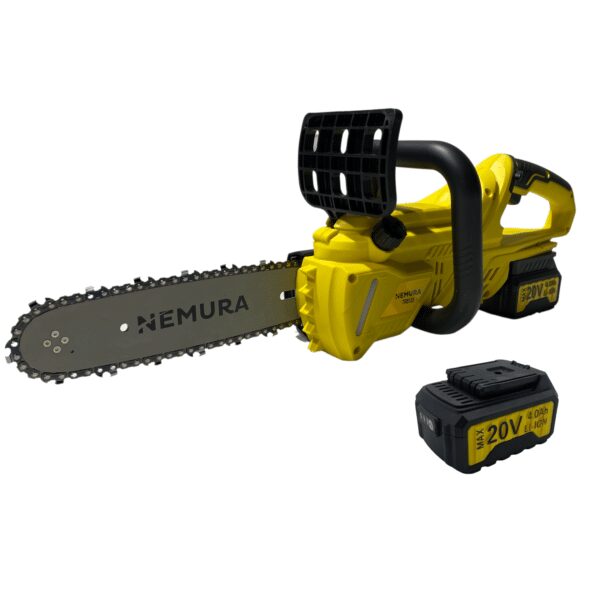 Tronçonneuse sans fil 20V - Coupe de 25cm + 2 Batteries 4Ah + chargeur rapide