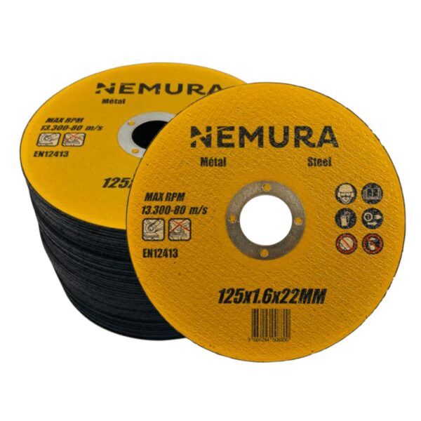 Lot de 50 disques à tronçonner pour meuleuse 125mm pour le métal (125 X 1.6 X 22.2MM)