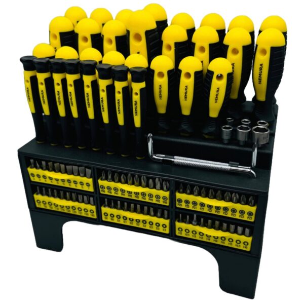 Set de 100 Tournevis Et Embouts Magnétiques et Tournevis de Précision - Chrome Vanadium Haute Qualité