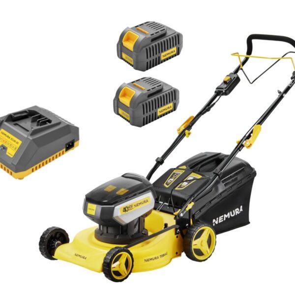 Tondeuse A Batterie 80V (2x40V) - Coupe 42cm - Autotractée + 2 Batteries 2Ah + Chargeur - Autonomie 250m2