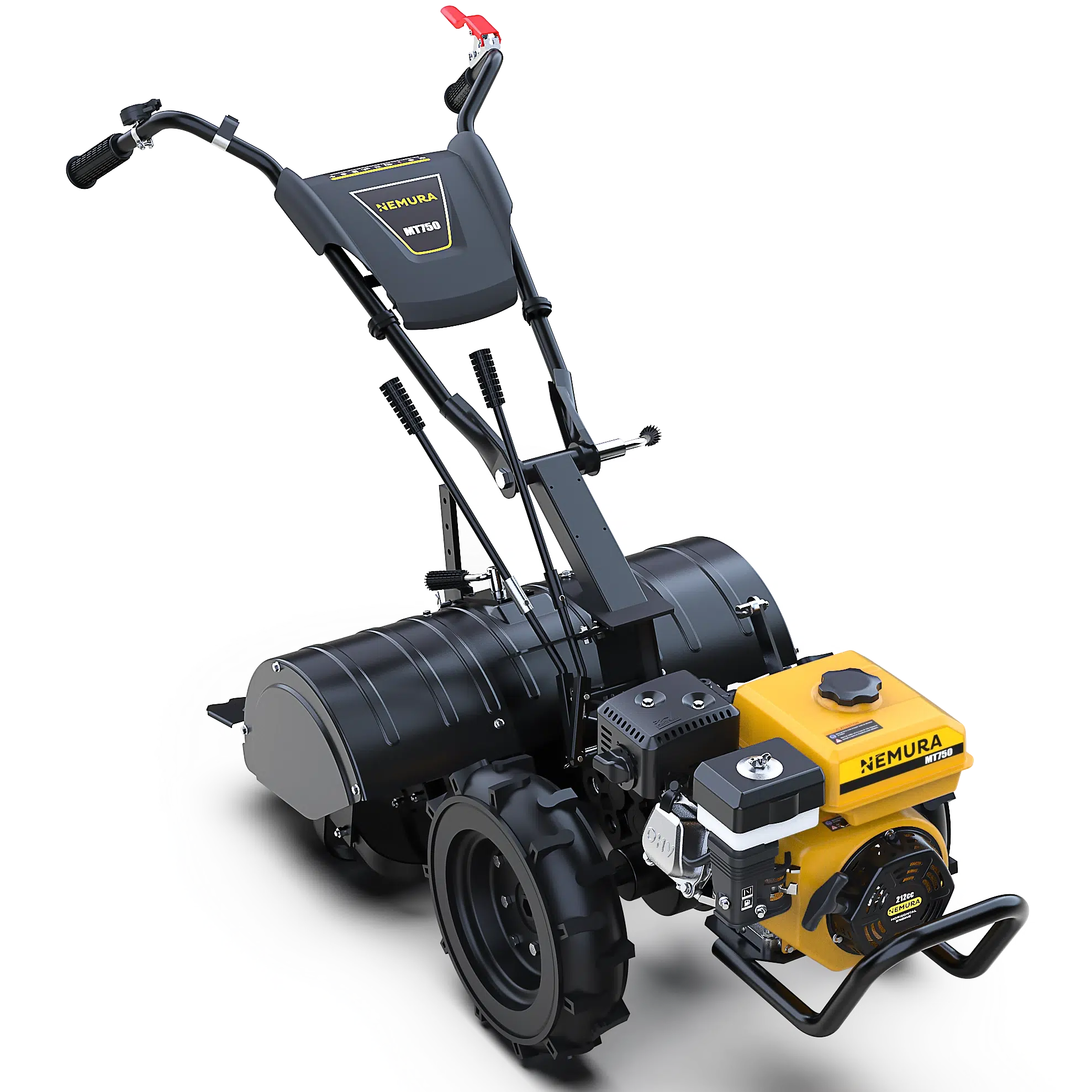Motoculteur Fraise Arrière 4T - 212cm3 - Largeur de travail 750mm - Double Marche Avant et Marche Arrière