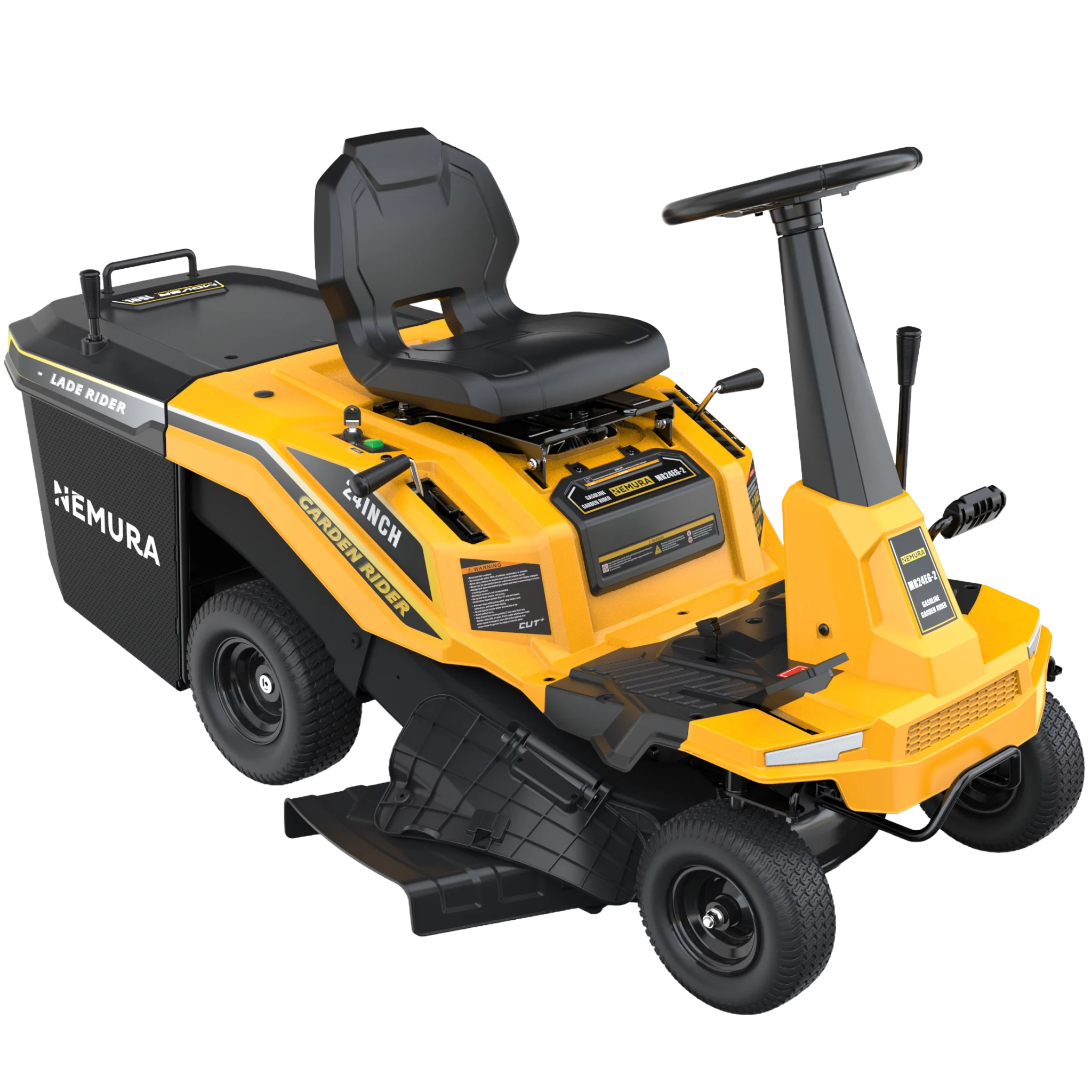 Tracteur tondeuse autoporté Nemura 223cc – Largeur de coupe 61 cm (sans fond)